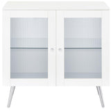 Nieta 2-door Engineered Wood Accent Cabinet White High Gloss - 950396