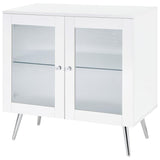 Nieta 2-door Engineered Wood Accent Cabinet White High Gloss - 950396