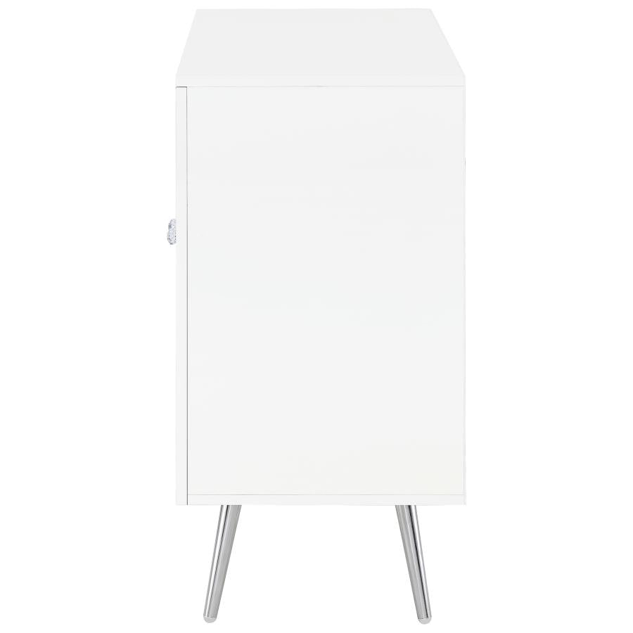 Nieta 2-door Engineered Wood Accent Cabinet White High Gloss - 950396
