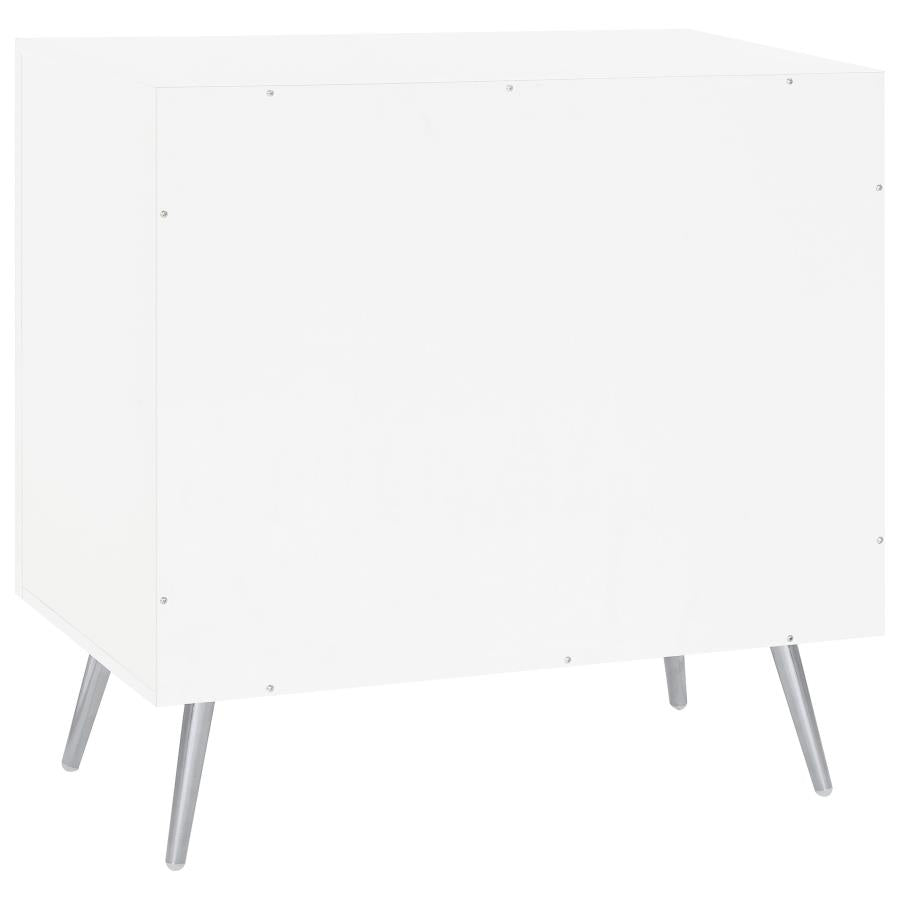 Nieta 2-door Engineered Wood Accent Cabinet White High Gloss - 950396