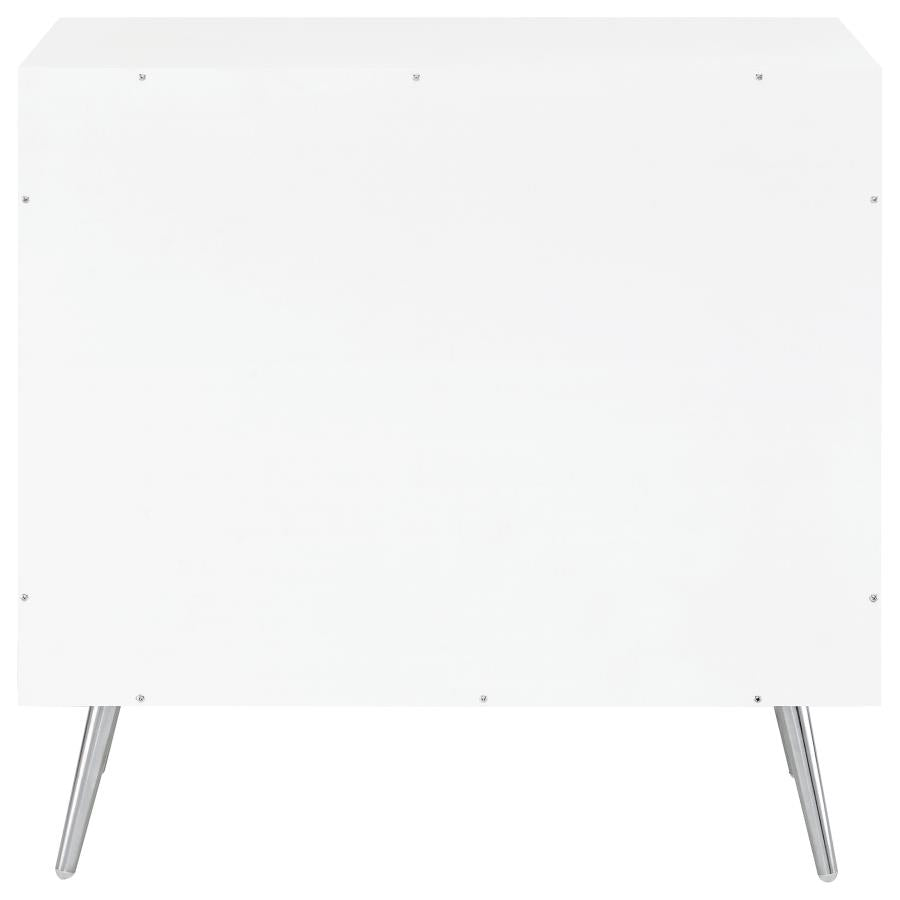 Nieta 2-door Engineered Wood Accent Cabinet White High Gloss - 950396