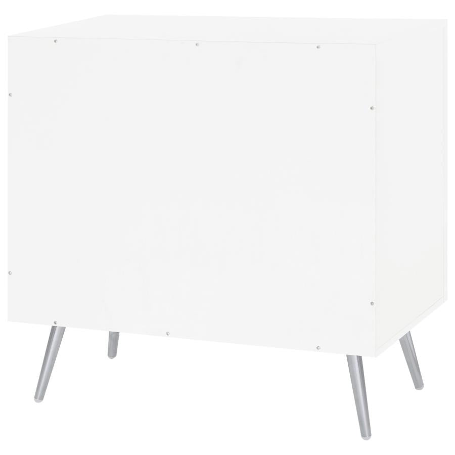 Nieta 2-door Engineered Wood Accent Cabinet White High Gloss - 950396