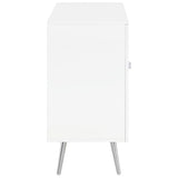 Nieta 2-door Engineered Wood Accent Cabinet White High Gloss - 950396