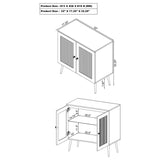 Nieta 2-door Engineered Wood Accent Cabinet White High Gloss - 950396