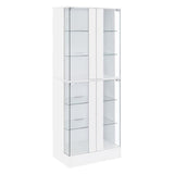 Cabra 4-door LED Curio Display Cabinet White High Gloss - 950397