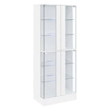 Cabra 4-door LED Curio Display Cabinet White High Gloss - 950397
