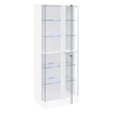Cabra 4-door LED Curio Display Cabinet White High Gloss - 950397