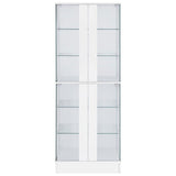 Cabra 4-door LED Curio Display Cabinet White High Gloss - 950397