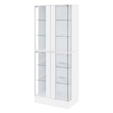 Cabra 4-door LED Curio Display Cabinet White High Gloss - 950397