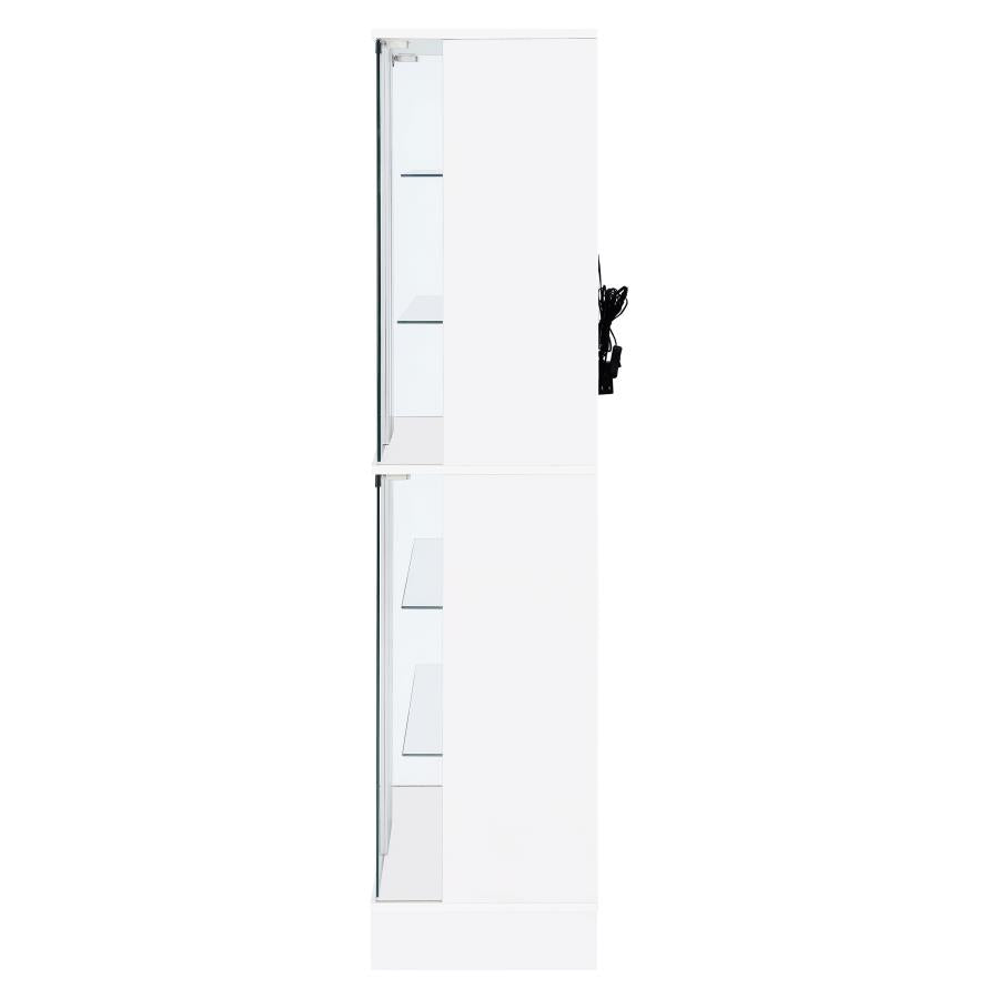 Cabra 4-door LED Curio Display Cabinet White High Gloss - 950397