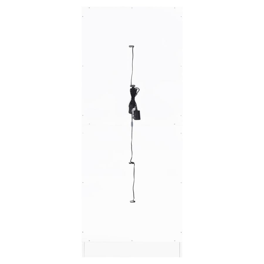 Cabra 4-door LED Curio Display Cabinet White High Gloss - 950397