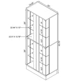 Cabra 4-door LED Curio Display Cabinet White High Gloss - 950397