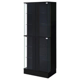 Cabra 4-door LED Curio Display Cabinet Black High Gloss - 950398