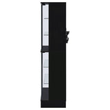 Cabra 4-door LED Curio Display Cabinet Black High Gloss - 950398