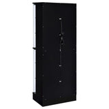 Cabra 4-door LED Curio Display Cabinet Black High Gloss - 950398