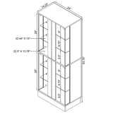 Cabra 4-door LED Curio Display Cabinet Black High Gloss - 950398