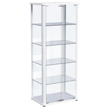 Aero 5-shelf Display Curio Cabinet with LED Lighting White - 950399