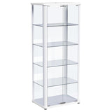 Aero 5-shelf Display Curio Cabinet with LED Lighting White - 950399