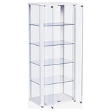 Aero 5-shelf Display Curio Cabinet with LED Lighting White - 950399