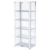 Aero 5-shelf Display Curio Cabinet with LED Lighting White - 950399