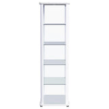 Aero 5-shelf Display Curio Cabinet with LED Lighting White - 950399