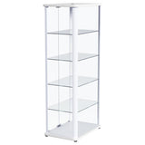 Aero 5-shelf Display Curio Cabinet with LED Lighting White - 950399