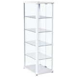 Aero 5-shelf Display Curio Cabinet with LED Lighting White - 950399