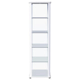 Aero 5-shelf Display Curio Cabinet with LED Lighting White - 950399