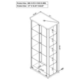 Aero 5-shelf Display Curio Cabinet with LED Lighting White - 950399