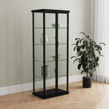 Aero 4-shelf Display Curio Cabinet with LED Lighting Black - 950400