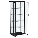 Aero 4-shelf Display Curio Cabinet with LED Lighting Black - 950400