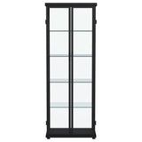 Aero 4-shelf Display Curio Cabinet with LED Lighting Black - 950400