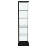 Aero 4-shelf Display Curio Cabinet with LED Lighting Black - 950400