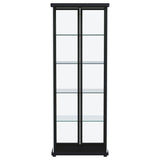 Aero 4-shelf Display Curio Cabinet with LED Lighting Black - 950400
