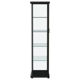 Aero 4-shelf Display Curio Cabinet with LED Lighting Black - 950400