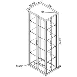 Aero 4-shelf Display Curio Cabinet with LED Lighting Black - 950400