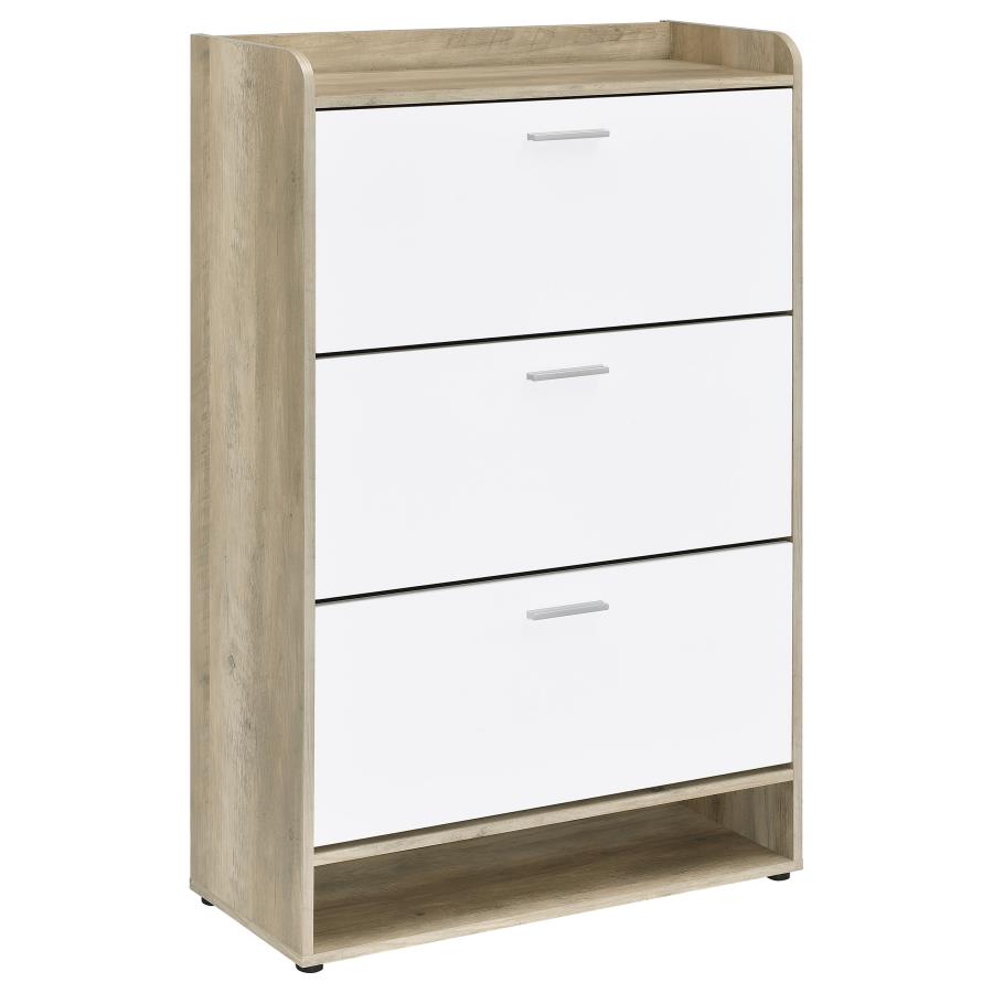 Denia 3-tier Engineered Wood Shoe Cabinet White - 950403