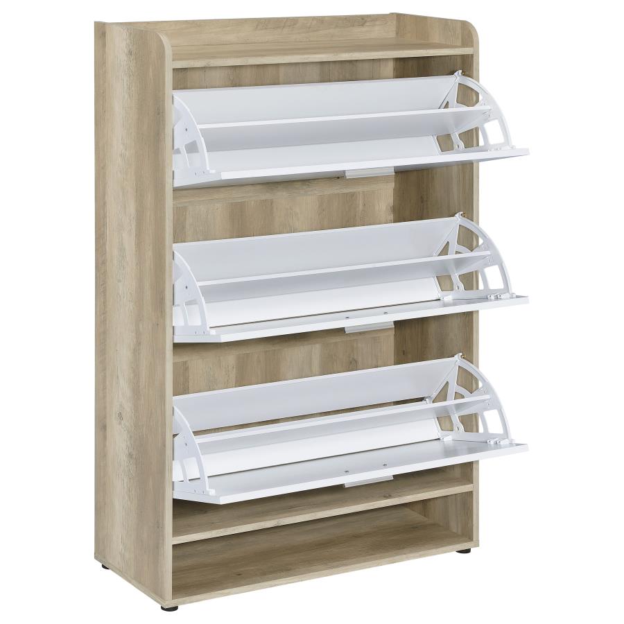 Denia 3-tier Engineered Wood Shoe Cabinet White - 950403