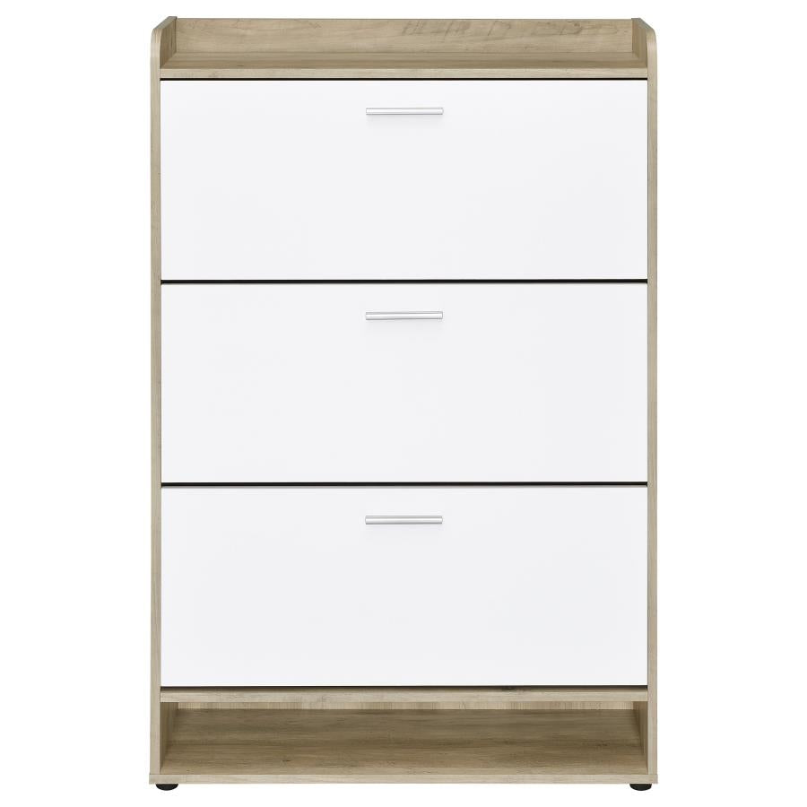 Denia 3-tier Engineered Wood Shoe Cabinet White - 950403