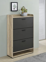 Denia 3-tier Engineered Wood Shoe Cabinet Grey - 950404