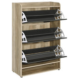 Denia 3-tier Engineered Wood Shoe Cabinet Grey - 950404