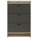 Denia 3-tier Engineered Wood Shoe Cabinet Grey - 950404