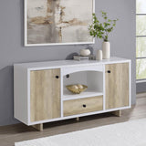 Dalton 2-door Storage Cabinet White and Distressed Pine - 950405