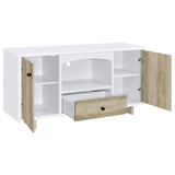 Dalton 2-door Storage Cabinet White and Distressed Pine - 950405