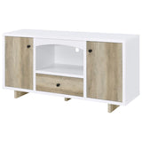 Dalton 2-door Storage Cabinet White and Distressed Pine - 950405