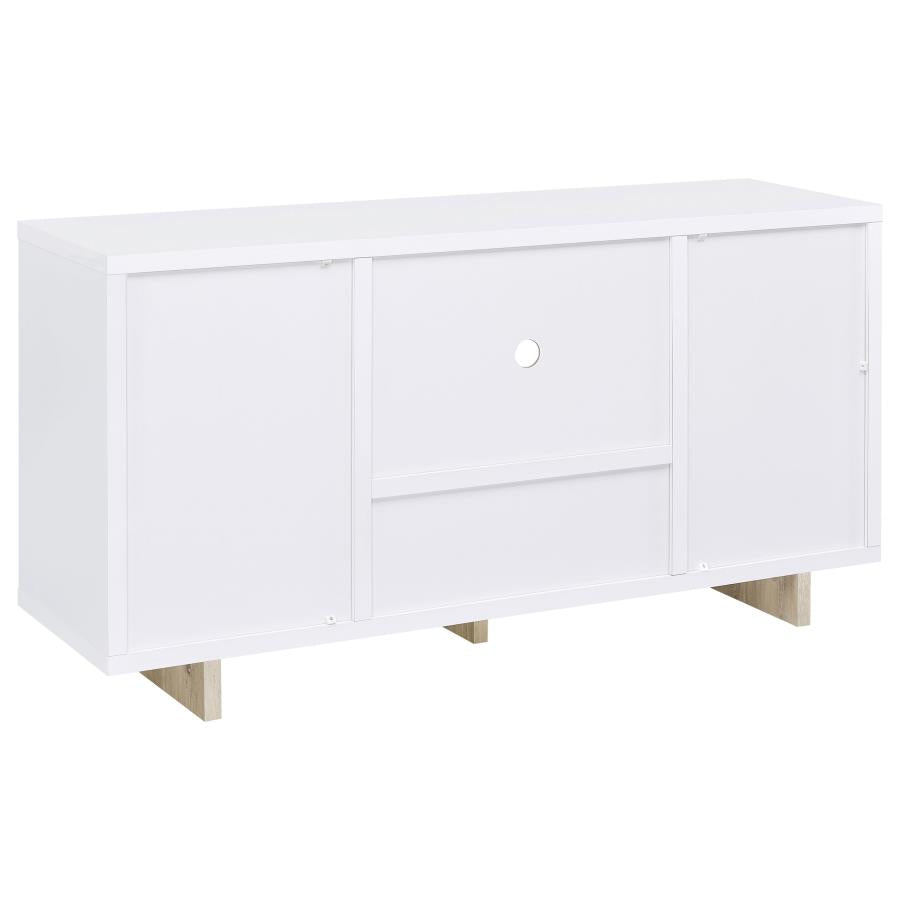Dalton 2-door Storage Cabinet White and Distressed Pine - 950405