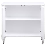 Cardella 2-door Mandala Accent Cabinet Distressed White - 950411