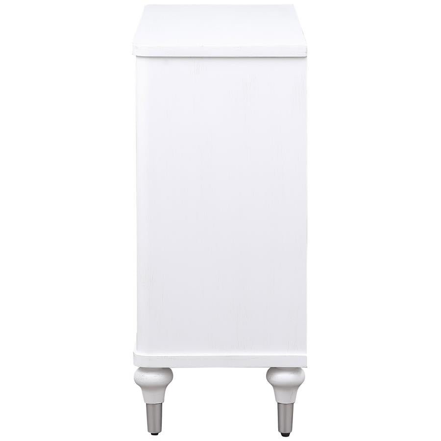 Cardella 2-door Mandala Accent Cabinet Distressed White - 950411