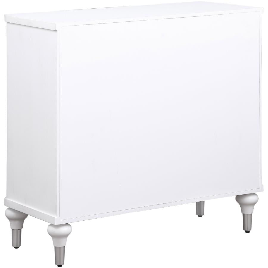 Cardella 2-door Mandala Accent Cabinet Distressed White - 950411