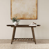 Ornelas 46-inch Console Table with Slatted Shelf Mango Brown - 950415